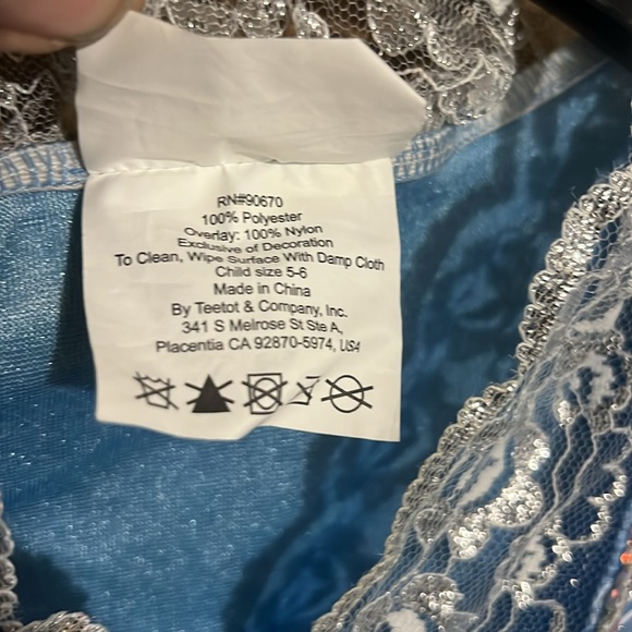 Girls Blue princess dress. - Picture 3 of 3